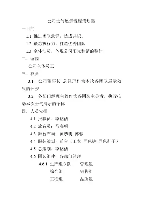 士气展示方案