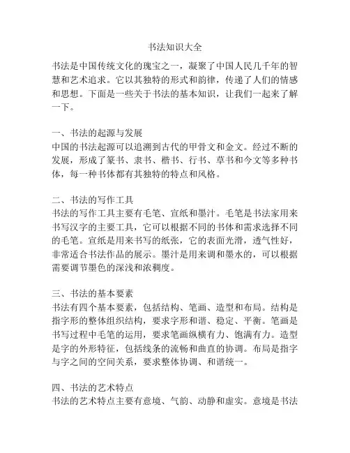 书法知识大全