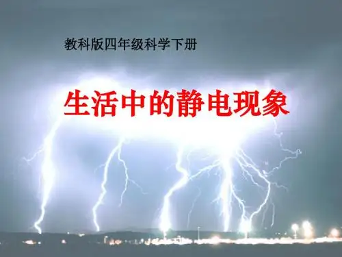 《生活中的静电现象》电PPT优秀课件