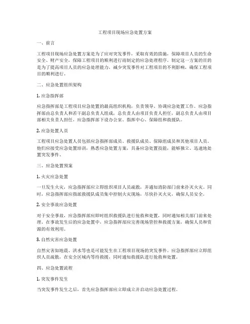 工程项目现场应急处置方案