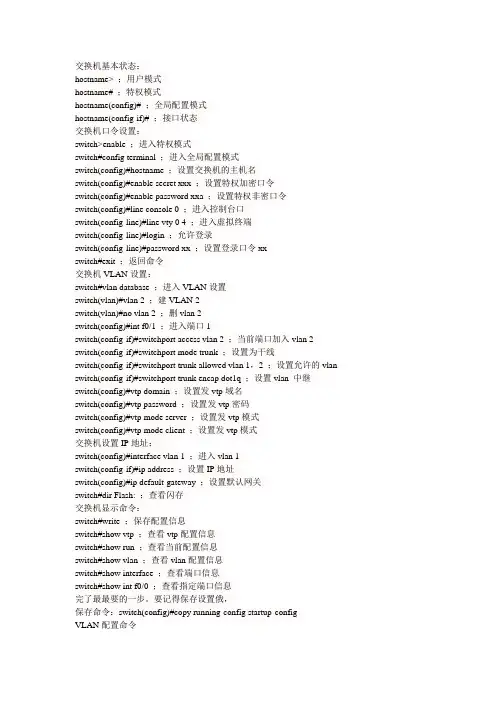 VLAN配置命令