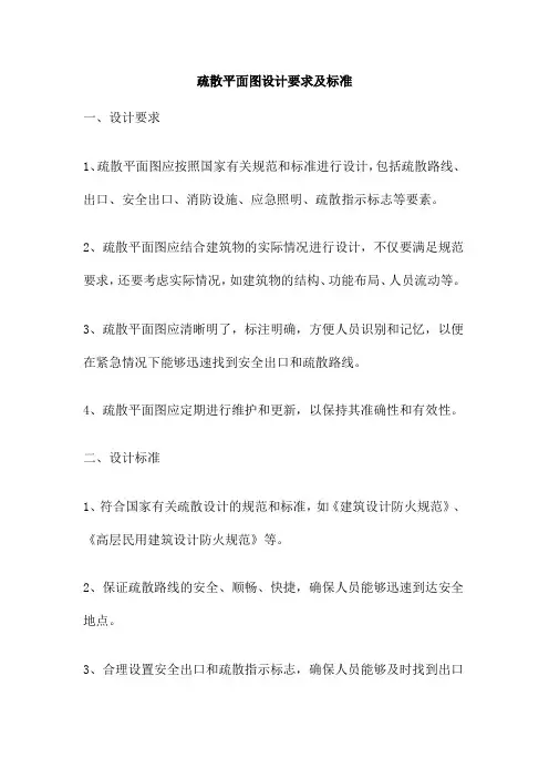 疏散平面图设计要求及标准