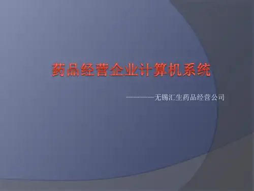 药品经营企业计算机系统