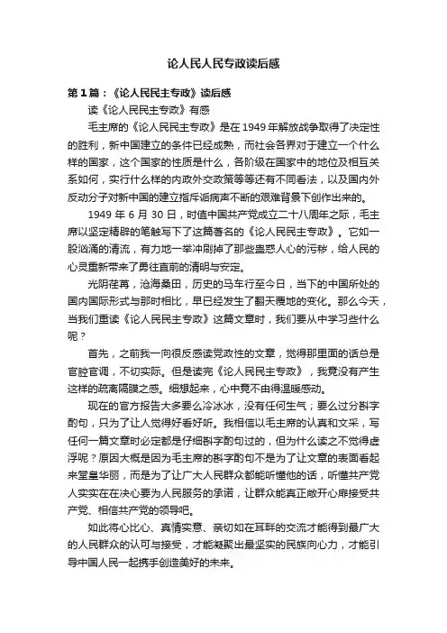 论人民人民专政读后感