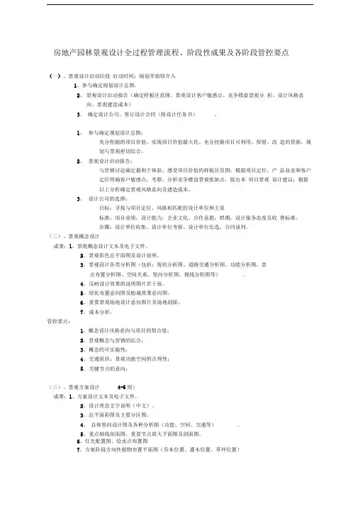 万科房地产景观设计管理流程