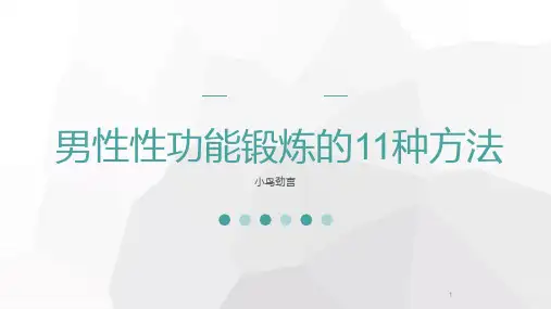 男性性功能锻炼的11种方法PPT课件