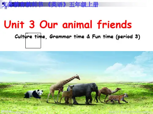 小学英语牛津译林苏教版五年级上册(新版)Unit 3 Our animal friends第三课时课件