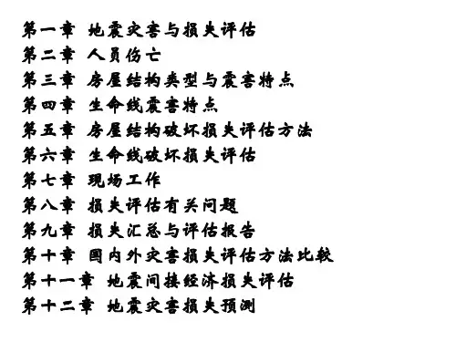 灾害损失评估