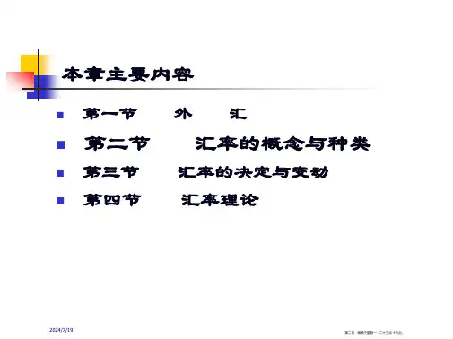 外汇与汇率基础讲义101页PPT
