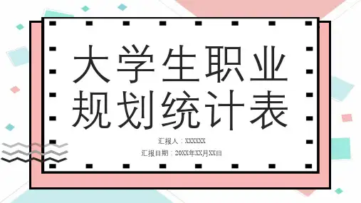 大学生职业规划统计表
