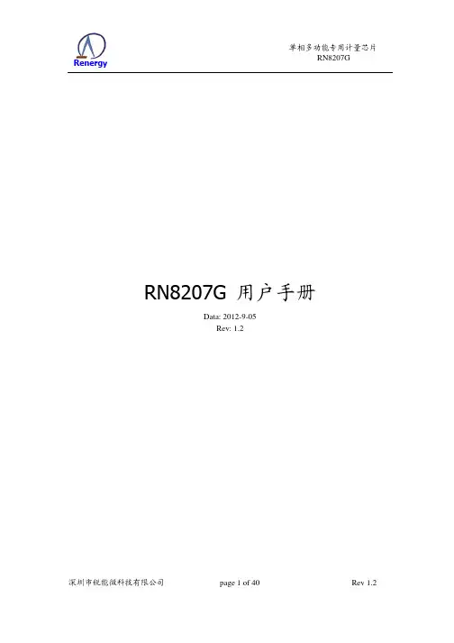 RN8207G用户手册_v1.2