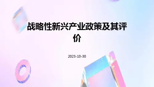 战略性新兴产业政策及其评价