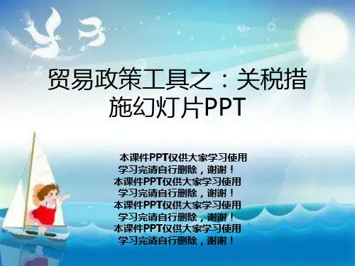 贸易政策工具之：关税措施幻灯片PPT