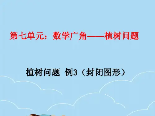人教版五年级数学上册第七单元数学广角——植树问题植树问题例3(封闭图形)课件