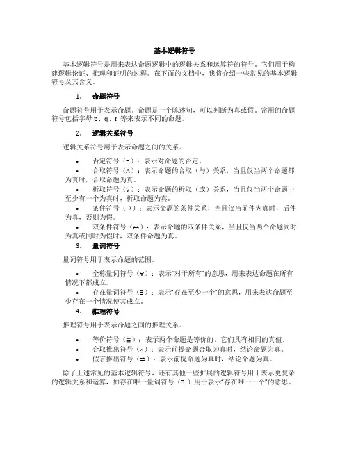 基本逻辑符号