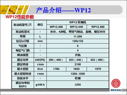 蓝擎WP12发动机性能参数-PPT资料