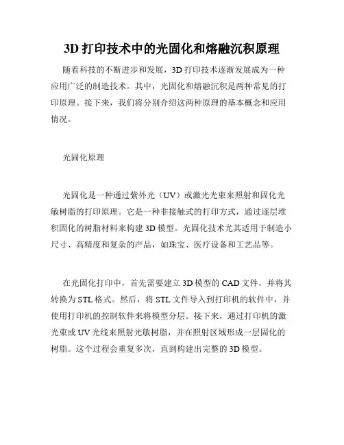 3D打印技术中的光固化和熔融沉积原理