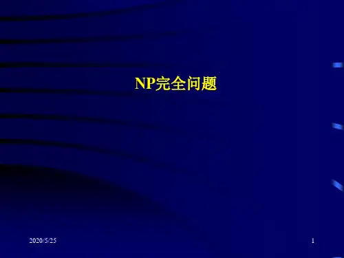 参考资料NP完全问题-一些重要的概念.ppt