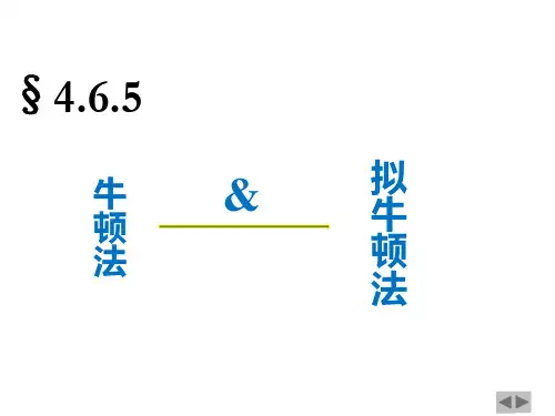牛顿法和拟牛顿法