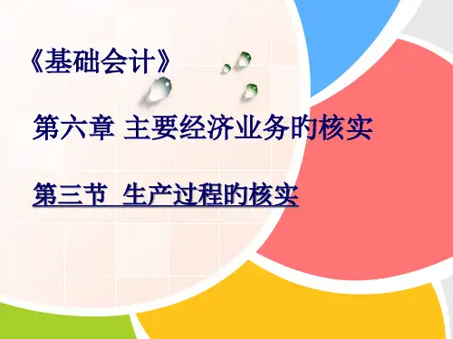 基础会计生产过程的核算