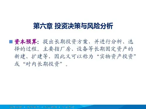 财务管理第六章投资决策与风险分析