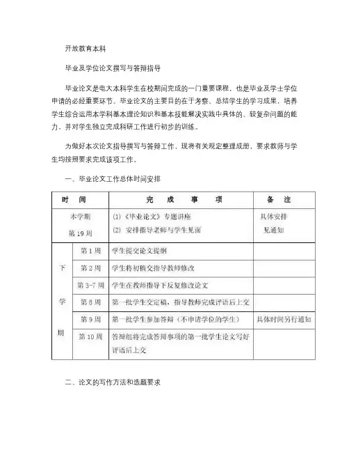 本科论文实施细则(里面有具体格式内容的要求).