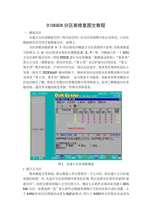 DISKGEN分区表修复图文教程