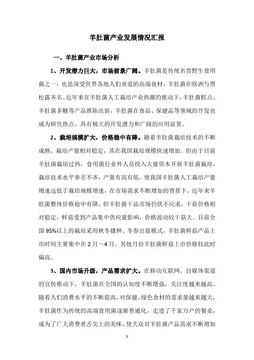 羊肚菌产业发展情况汇报