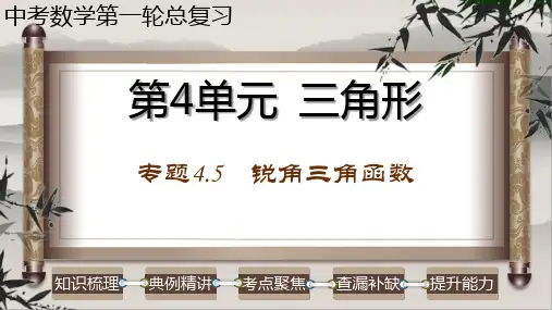 专题4.5锐角三角函数中考数学第一轮总复习课件