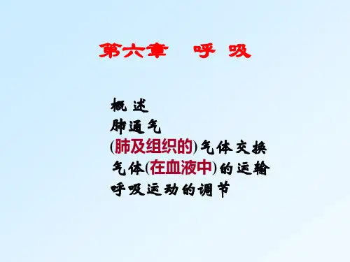 动物生理学-6-呼吸