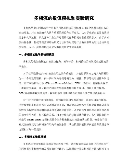 多相流的数值模拟和实验研究