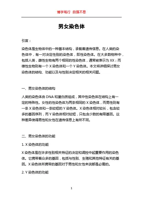 男女染色体