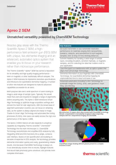 赛默飞世尔 Apreo 2 扫描电子显微镜 技术规格书说明书