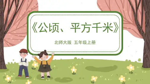 北师大版五年级数学上册 (公顷、平方千米)组合图形的面积 教学课件