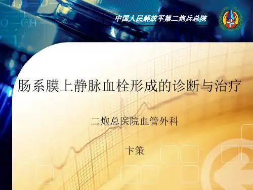 肠系膜上静脉血栓形成的诊断与治疗