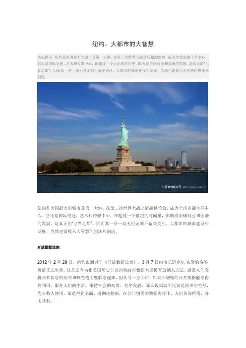 纽约：大都市的大智慧