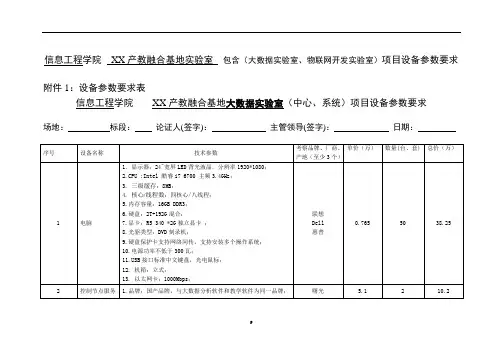 产教融合实验室设备_参数(信工院)