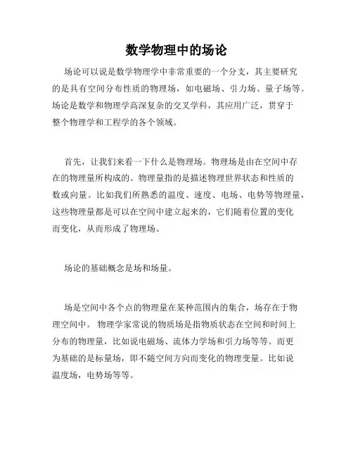数学物理中的场论