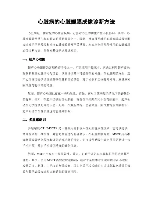 心脏病的心脏瓣膜成像诊断方法