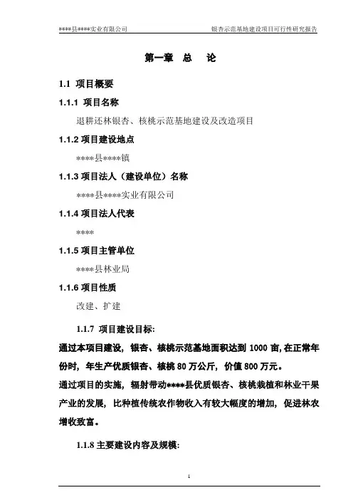 银杏可行性研究报告