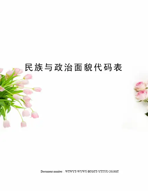 民族与政治面貌代码表