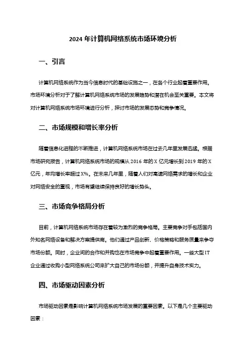 2024年计算机网络系统市场环境分析