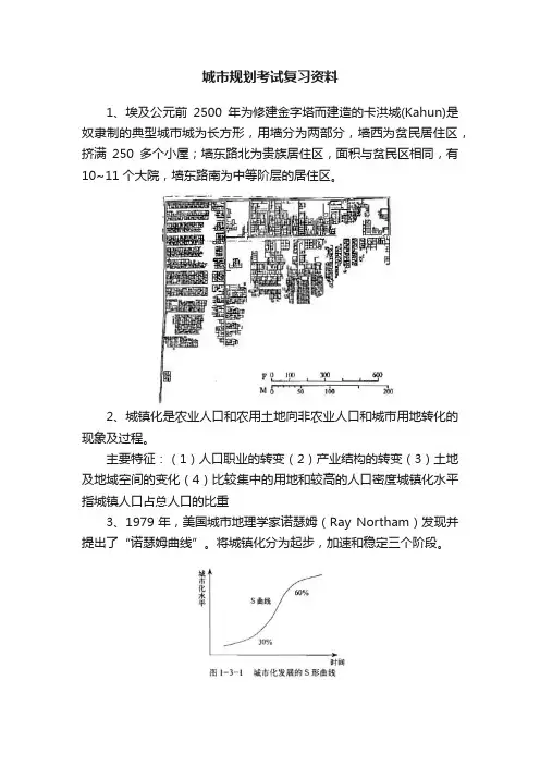 城市规划考试复习资料