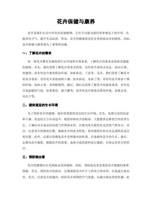 花卉保健与康养