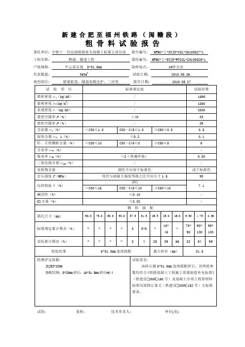 粗骨料试验报告5-31.5(20100527-1)