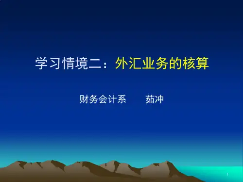 外汇业务的记账方法与汇兑损益的处理ppt课件