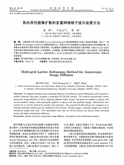 各向异性图像扩散的多重网格格子波尔兹曼方法