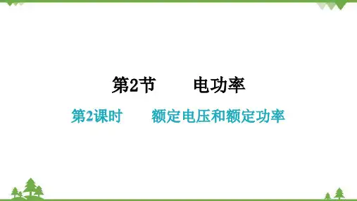 人教版初中物理九年级全册第十八章第2节电功率第2课时额定电压和额定功率课件