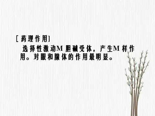 拟胆碱药M受体激动药