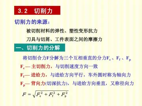 3.2切削力